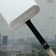 撞色长柄可拆卸纱窗刷 干湿两用除尘清洁刷--白蓝色